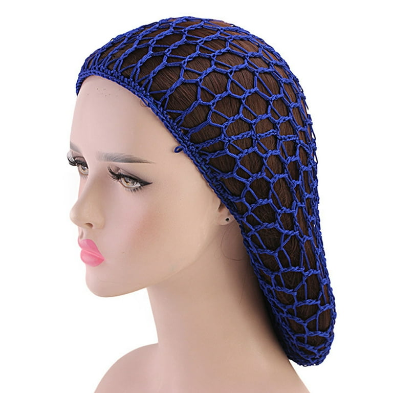 Crochet Hair Net Snood Mesh Hat Bonnet Solid Color Cap