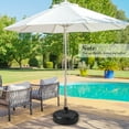 thumbnail image 4 of Patiojoy Base Ronde Remplissable pour Parasol, Support de Parasol de Patio Rempli d'Eau et de Sable, Convient aux Poteaux de Parasol de 1,5 Pouces, 4 of 10