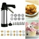 thumbnail image 1 of Juego de pistolas decoradoras de crema para galletas de pastel de acero inoxidable | Kit de herramientas de glaseado de 16 piezas | 8 discos de flores 8 boquillas | Decorador de repostería, 1 of 8