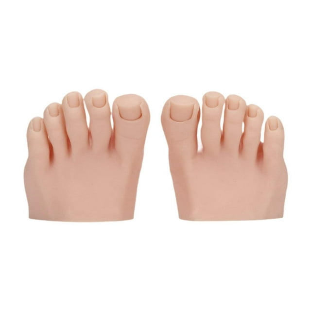 Xuanheng Practice Fake Foot Model Art Training Realistic Half Foot Flexible with Toes Skin Color
