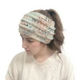 thumbnail image 5 of Ausyst Headbands for Women And Winter Knitted Headband Horsetail HAT Wool And Plush Hair Band Pullover Hat Clearance, 5 of 9