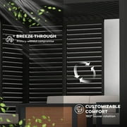 Mirador 10x 13 111S Outdoor Pergola Accessories Aluminum Openable Shutter Wall, Charcoal(Not Pergola)
