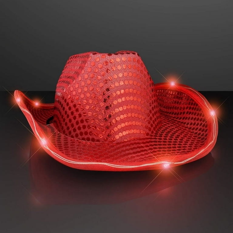 Light Up Cowboy Hat, Disco Cowgirl Hat with Light for Club  display picture 2