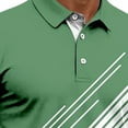 thumbnail image 2 of Mens Golf Shirt Short Sleeve Sport Moisture Wicking Print Lapel T Shirts Button Casual Fashion Lightweight Loose Athletic Blouse Top, 2 of 5