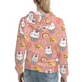 thumbnail image 7 of Wukai Rabbit So Cute Print Womens Hoodies Fleece Sweatshirts Long Sleeve Sweaters Pullover Fall Outfits Winter Clothes-Large, 7 of 7