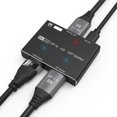 thumbnail image 3 of Divisor DisplayPort para dos monitores Divisor DP a DP Compatible con HDMI 8K@30HZ para pantallas múltiples simultáneas, 3 of 8