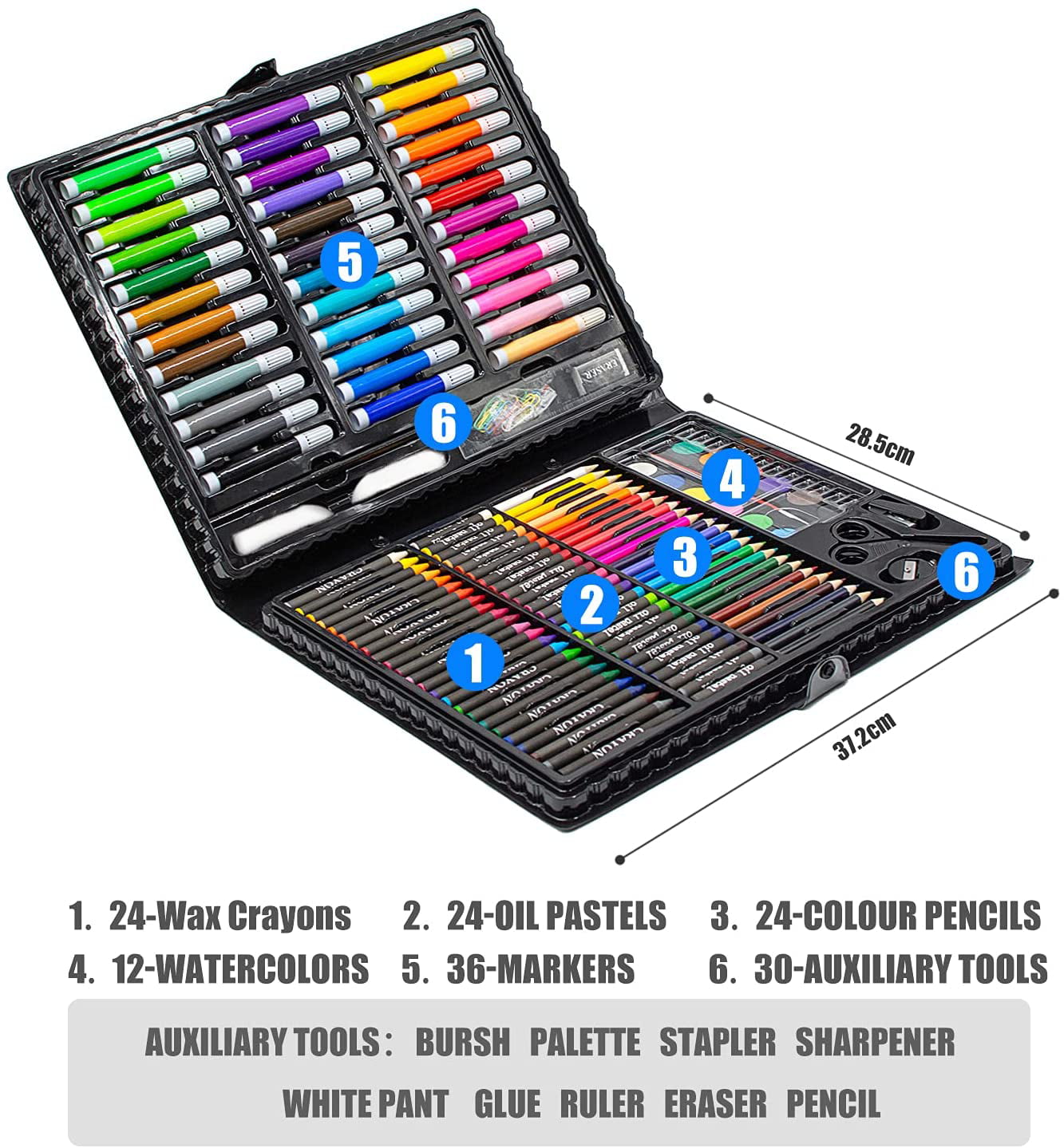 Crayons KALOUR Crayon De Couleur Set Sketch Crayon De Couleur Set Graffiti  Oil Color Lead Gift Box Art Coloring Peinture Set 230614 Du 44,21 €