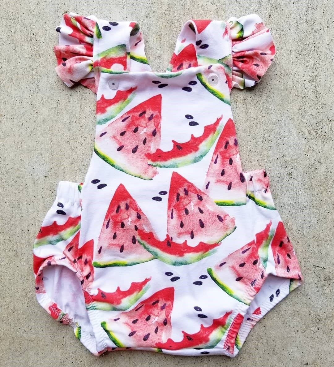 baby girl watermelon romper