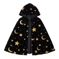 thumbnail image 4 of HOWPAY Halloween Capes For Adults Print Tie Front Hooded Cape Shawl Party Cloak Stage Cosplay Outfit For Holiday Masquerade Event Halloween Costumes One Size, 4 of 8