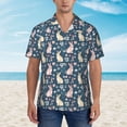 thumbnail image 6 of Picia Cute Rabbit Floral Gentle Cotton Regular Fit Short Sleeve Casual Hawaiian Shirt for Men-3X-Large, 6 of 9