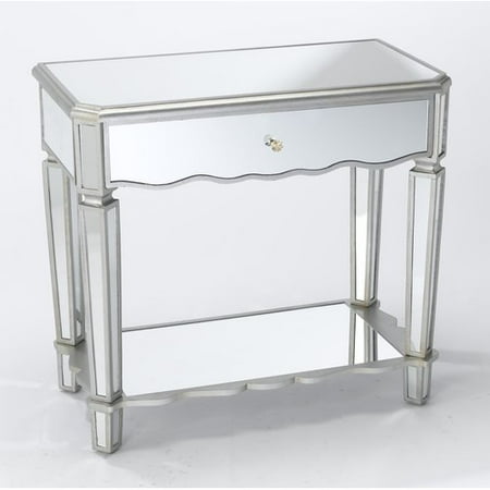 Rosdorf Park Almendarez Single Drawer Mirrored Console Table