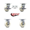 thumbnail image 2 of 5 Inch Nylon Caster Set with 2 Brakes/Swivel Lock 2 Rigid Service Caster, 2 of 2