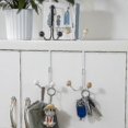 thumbnail image 5 of Iron Art Double Hanger Hooks Over Door Hats Free Punch Towel Organizer Home Storage Hook Holder Racks, 5 of 5
