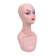 thumbnail image 5 of Cabeza de maniquí calva, ligera, suave, portátil, profesional, cosmetología, peluca facial color de piel, 5 of 9