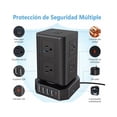 thumbnail image 4 of Regleta Multicontacto Tipo Torre D/8 Salidas Y 4 Puertos Usb, 4 of 6