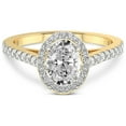 thumbnail image 4 of IGI Certified 4 Carat Oval Shape Lab Grown Diamond Engagement Ring | 14K Yellow Gold | Rising Sun Halo Lab Diamond Ring | FG-VS1-VS2 Quality Friendly Diamonds, 4 of 6