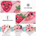 thumbnail image 3 of Plush Pillow Cases Standard Size Ultra Soft Warm Pillowcases with Zipper Lovely Strawberry 20"x26", 3 of 9