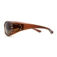 thumbnail image 3 of Polarized Womens 60mm Rhinestone Oval Fit Over Sunglasses All Brown, 3 of 6