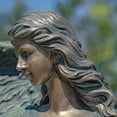 thumbnail image 4 of 46" Tall Magnesium Angel Statue with Billowing Dress and Bird Perched on Shoulder in Antique Bronze "Maria", 4 of 6