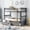 Gray, variant on Twin Bunk Bed with Wheels Drawers | Convertible for Bedroom, Elegant Appearance
