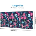 thumbnail image 3 of Navy Blue and Pink Floral Hippie Gaming Mouse Pad Extended Large Mousepad 31.5 X 11.8 Inch, 3 of 6