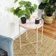 thumbnail image 3 of Mesa Lateral Rosa con Bandeja, Mesa de Centro Plegable de Metal HOMEMAKE FURNITURE Moderno Minimalista, 3 of 6
