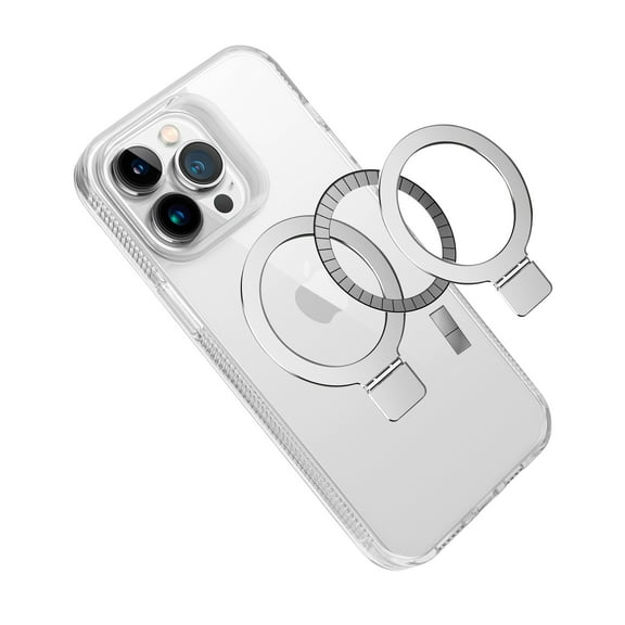 For iPhone 12/12 Pro Case Magnetic Circle Translucent Grip   Tempered Glass