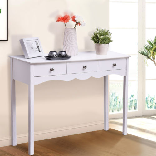 Ghp 39 4 X12 6 X29 5 White Mdf Board 3 Slide Out Drawers Entryway