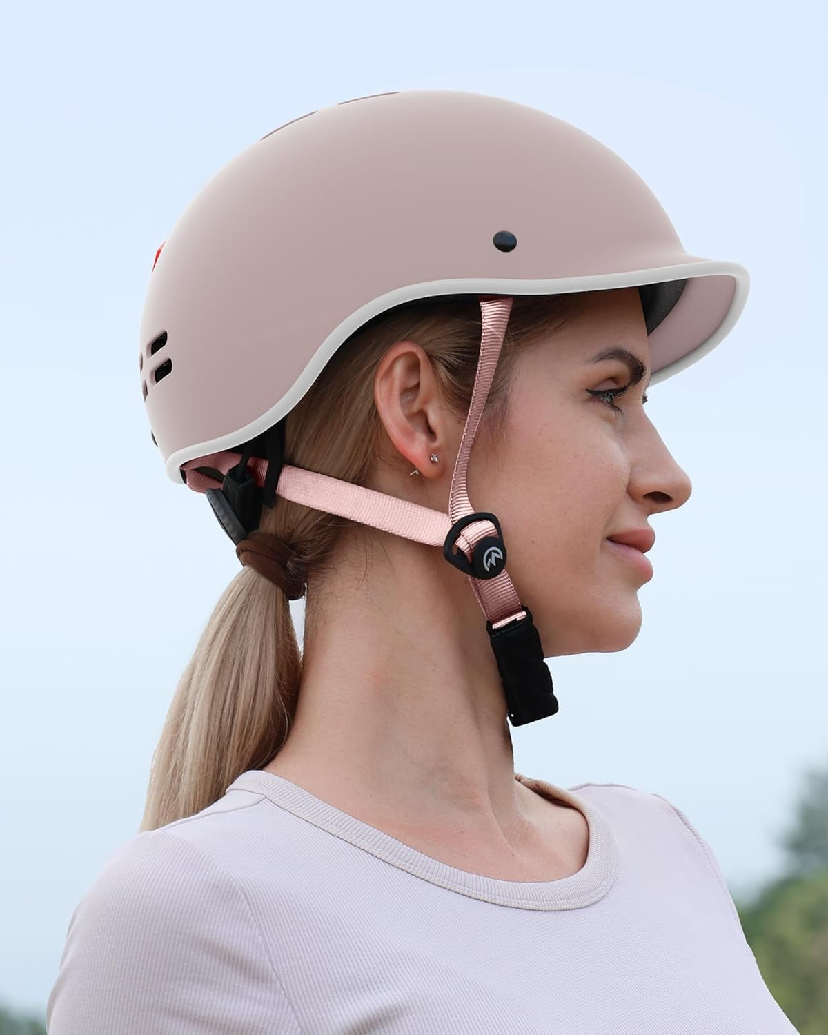OutdoorMaster Bike Helmet for Adults,Adjustable Cycling Helmet with Light for Men & Women - Safety Certified for Bicycle Skateboard Road Bike Skating Roller Commuting Helmet