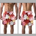 thumbnail image 3 of luoweisi Men's Beach Shorts Quick Dry Swim Trunks with Mesh Lining Flower XL, 3 of 5