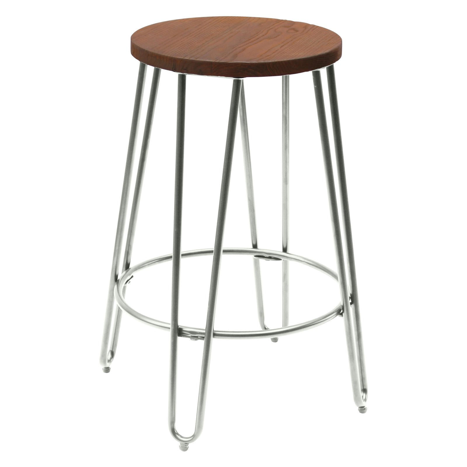 Quinn Counter Stool in Natural Metal Finish