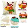 thumbnail image 3 of Cute Christmas Pillow Covers 18x18 Set of 4 Christmas Pillow Covers Colorful Christmas Pillow Covers Cartoon Linen Tree Snowman Reindeer Snow Pillow Case for Sofa, 3 of 6
