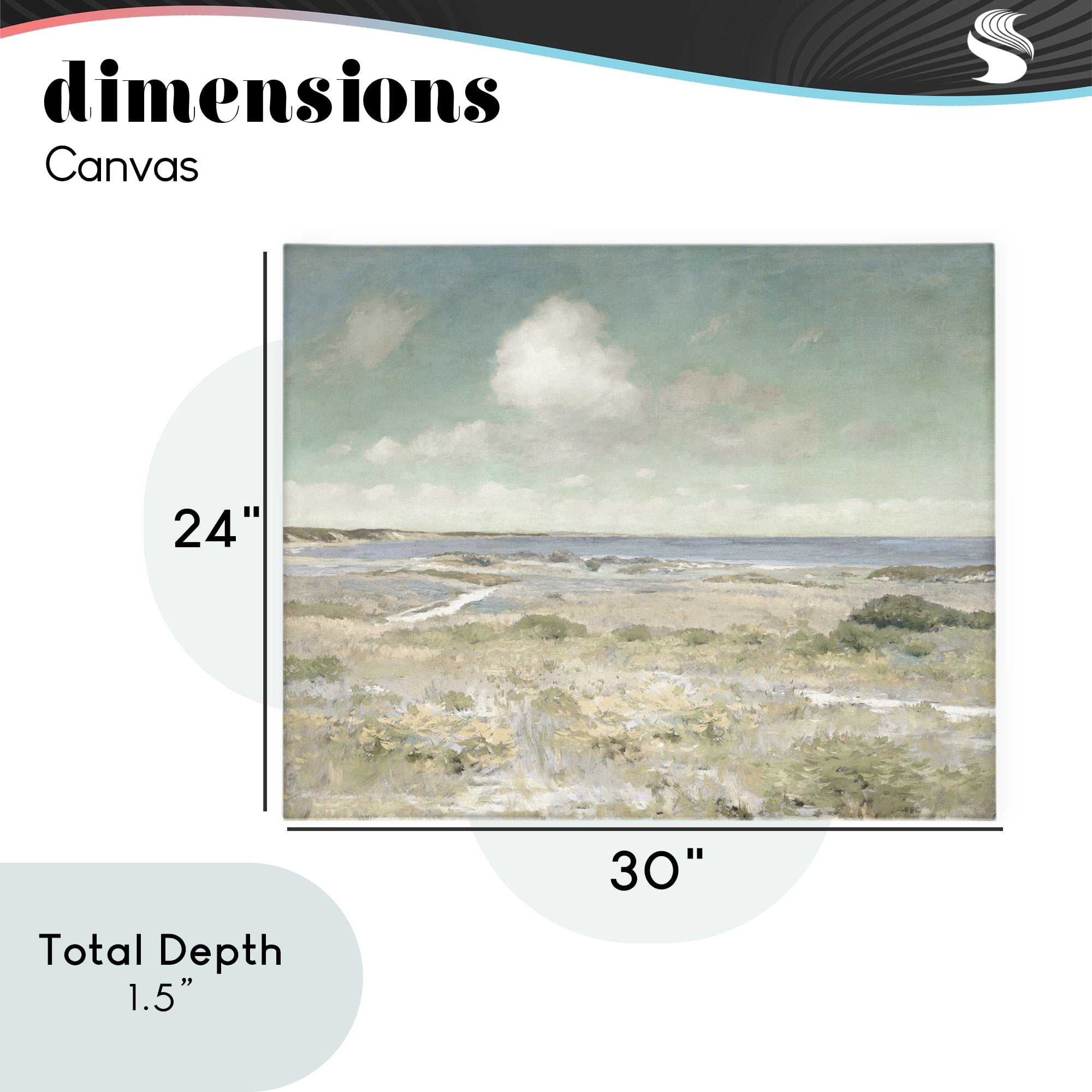 Stupell Industries Water View with Clouds Canvas Wall Art, design by Christy McKee