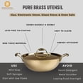thumbnail image 2 of Swadeshi Blessings Exclusive Range Brass Kadai/ Wok Pan for Cooking with Lid/Teflon-Free/Naturally Non-Stick Brass Utensils with Tin Coating (3 Litres), 2 of 9