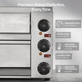thumbnail image 3 of Commercial Pizza Oven, 1700W, 662°F Max Temp, 12 Inch Double Deck Layer, Multipurpose Pizza Maker for Restaurant, Home, Party, 3 of 6