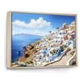 thumbnail image 3 of Designart "Coastal Dreamscape Greece V" Oversized Landscapes Framed Wall Art - Country Blue Greece Entryway Framed Wall Art Print, 3 of 7