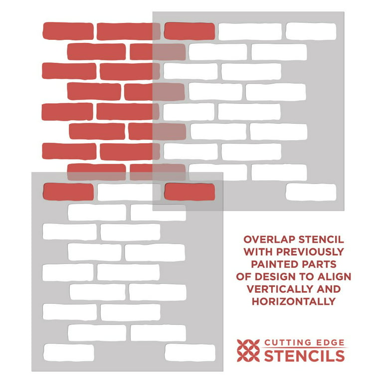 How To Stencil A Faux Brick Accent Wall With Cutting Edge Stencils Bricks  Wall Stencil 