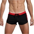 thumbnail image 1 of Mens Athletic Underwear Mens Mesh Shorts Men's Home Solid Color Lithe Drawstring Underwear Shorts, 1 of 3