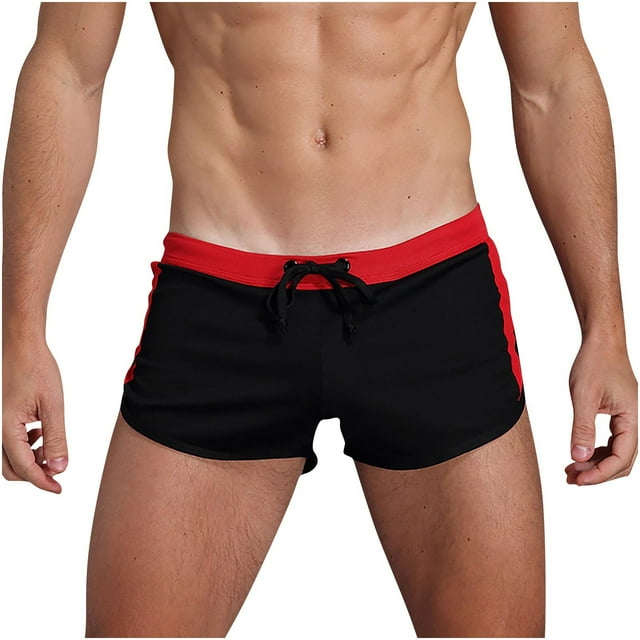 Mens Athletic Underwear Mens Mesh Shorts Men's Home Solid Color Lithe Drawstring Underwear Shorts