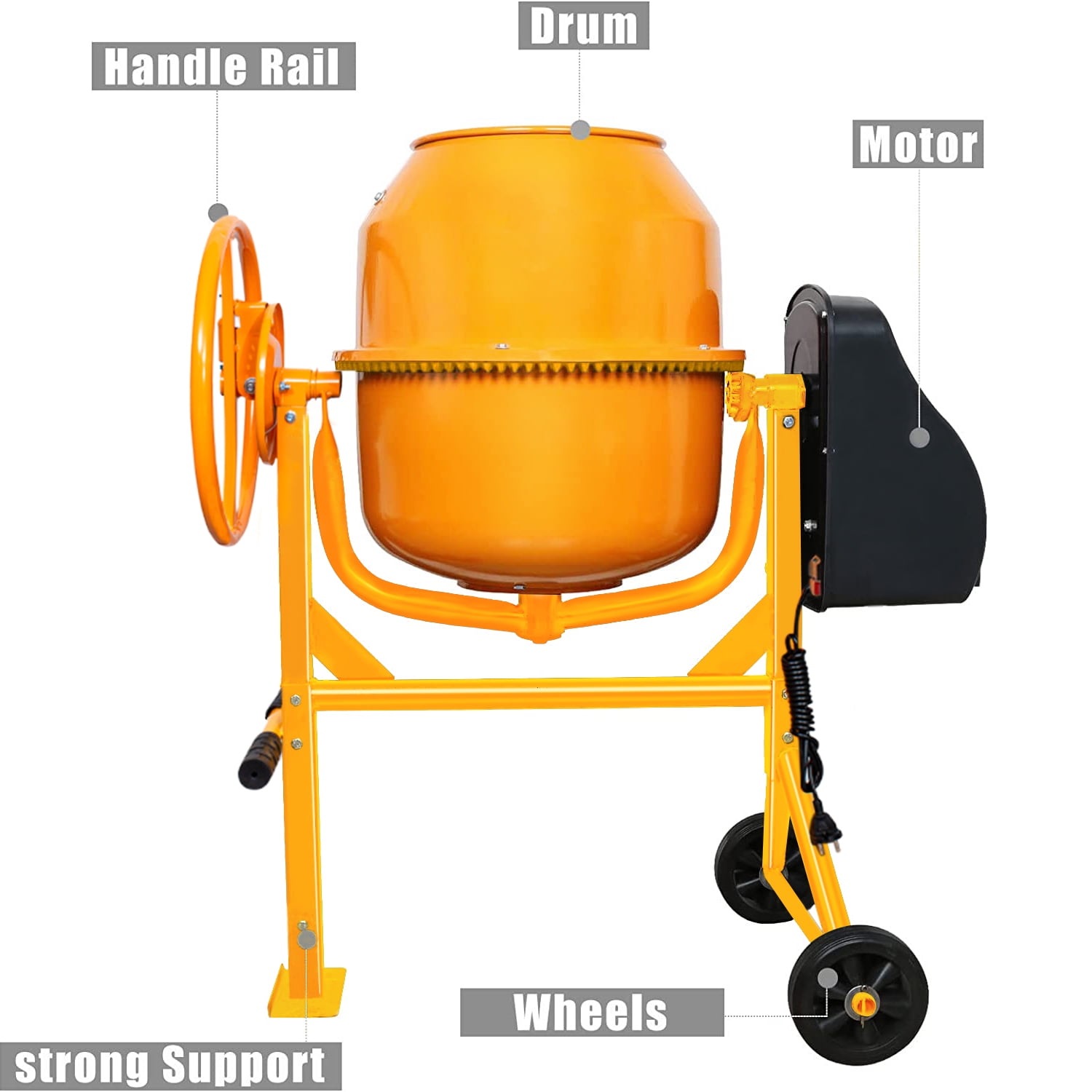 Inolait Portable 4.2 cu Ft Electric Cement Mixer