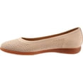 thumbnail image 4 of TROTTERS Womens Beige Perforated Removable Insole Cushioned Absorbs Impact Arch Support Non-Slip Darcey Wedge Slip On Leather Ballet Flats 9 M, 4 of 7