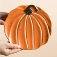 thumbnail image 1 of Ceramic Salad Plates,pumpkin Shape Dinner Plate Set,plates For Snack,pasta,fruit,serving Dishes For Halloween,plate, 1 of 5