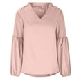 thumbnail image 4 of Voncos Fall Tops for Women Casual Pleated Dressy Blouse Long Sleeve Ladies Blouse Clrearance XL, 4 of 6