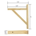 Hyper Tough 71/2 x 9Inch Natural Finish Wood Shelf Bracket, Model