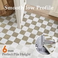 thumbnail image 4 of PureCozy 5'x7' Area Rugs for Entryway Entrance Kitchen Bedroom Office Rugs Modern Soft Shag Non Slip Checkered Washable Rugs, Coffee & White, 4 of 5