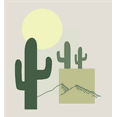 thumbnail image 2 of Natural World Cacti & Shapes Sand Adult Long Sleeve Hoodie-Small, 2 of 3