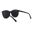 thumbnail image 4 of Womens Pyramid Stud Boyfriend Style Horn Rim Sunglasses Matte Black Solid Black, 4 of 4