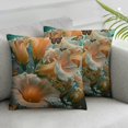 thumbnail image 3 of Creowell Flower Butterfly Throw Pillow Cover White Calla Lily Pink Rose Spring Flowers Bouquet Decorative Pillow Covers Square Pillowcase Cushion Covers White, 3 of 7