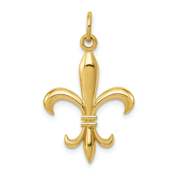 Beautiful 14k Hollow Fleur De Lis Charm