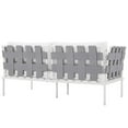 thumbnail image 3 of Modway Harmony Outdoor Patio Aluminum Loveseat in White White, 3 of 5